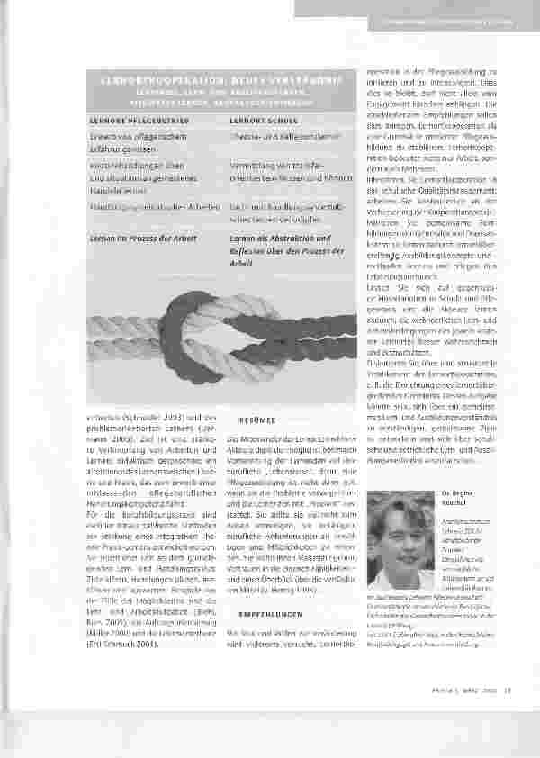 Vorschauseite 6: MITEINANDER STATT NEBENEINANDERPERSPEKTIVEN DER LERNORTKOOPERATION IN DER PFLEGEAUSBILDUNG