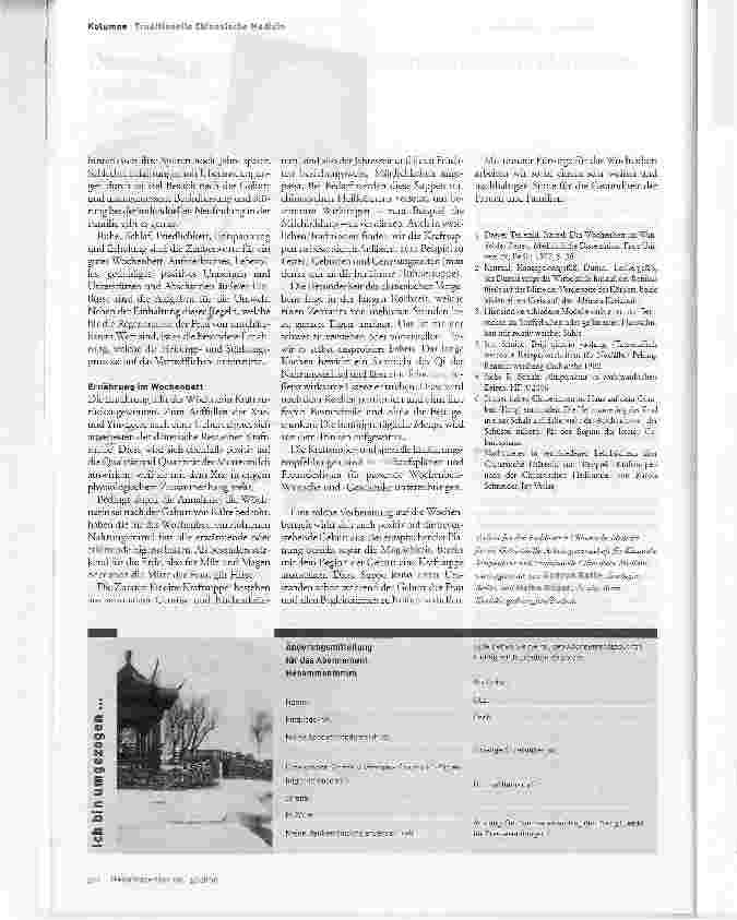 Vorschauseite 3: Das Wochenbett in der Chinesischen Medizin Teil II: Deutschland