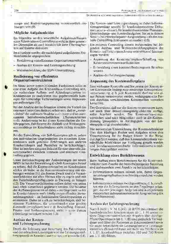 Vorschauseite 3: Controlling extern - insbesondere für kleine Krankenhäuser
