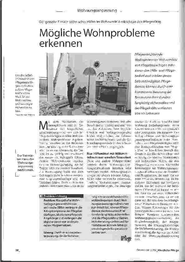 Vorschauseite 1: Mögliche Wohnprobleme erkennen