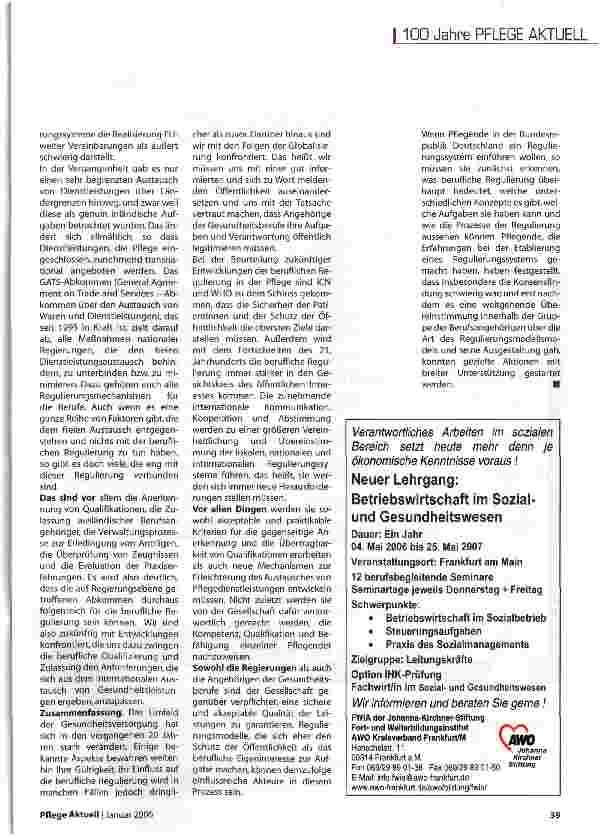 Vorschauseite 6: Regulierungen als globale Perspektive