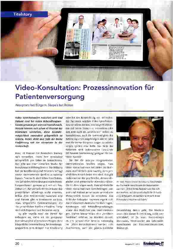 Vorschauseite 1: Video-Konsultation: Prozessinnovation für Patientenversorgung
