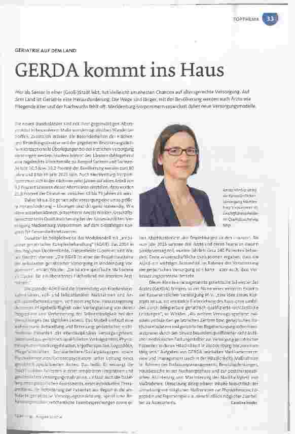 Vorschauseite 1: GERDA kommt ins Haus