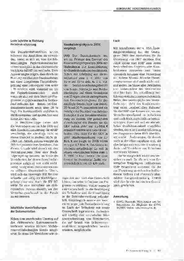 Vorschauseite 3: DMP-KHK: Ein Erfahrungsbericht der Vereinigten IKK