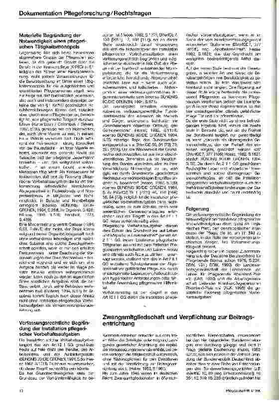 Vorschauseite 3: Rechtliche und soziologische Aspekte einer Kammer für Pflegeberufe