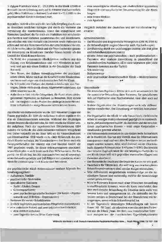 Vorschauseite 3: Deutsch-französische Psychiatrie-Praktika:Vom deutschen Gemeindepsychiatrischen Verbundzum Secteur und zum guten Essen in Frankreich