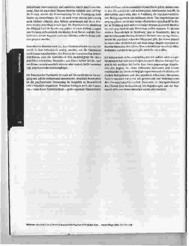 Vorschauseite 6: Deutsch-französische Psychiatrie-Praktika:Vom deutschen Gemeindepsychiatrischen Verbundzum Secteur und zum guten Essen in Frankreich