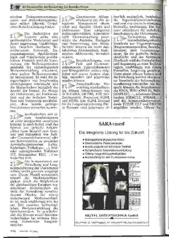 Vorschauseite 3: Elektronische Archivierung im Krankenhaus