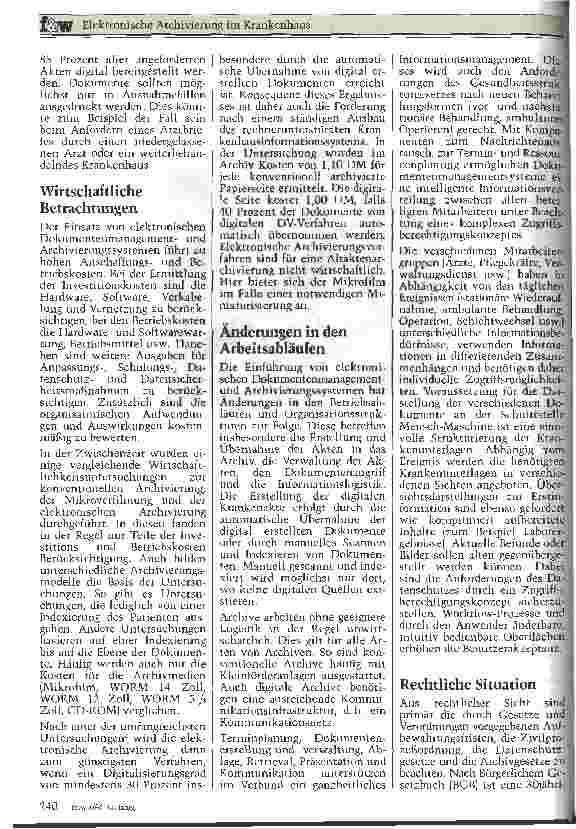Vorschauseite 5: Elektronische Archivierung im Krankenhaus