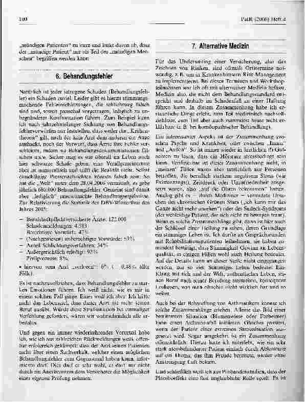 Vorschauseite 4: Gefangen in Glaubenssätzen - Erfahrungen am Randeder Arzthaftpflicht*