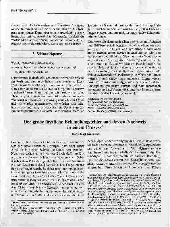 Vorschauseite 5: Gefangen in Glaubenssätzen - Erfahrungen am Randeder Arzthaftpflicht*