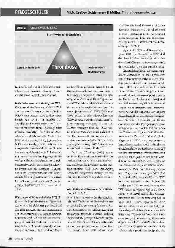 Vorschauseite 3: Problem aus der Praxis - Thromboseprophyiaxe mit Medizinischen Thromboseprophylaxestrümpfen -eine Literaturrecherche zur Pflegeintervention