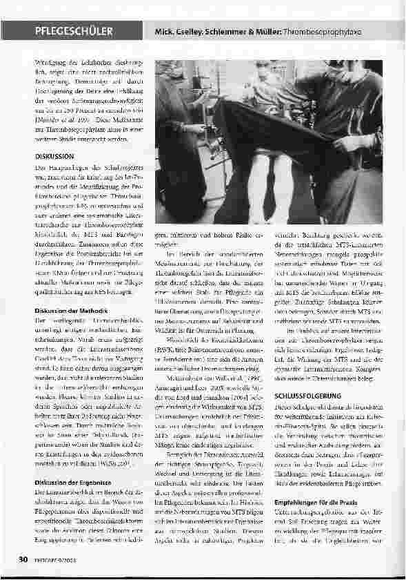 Vorschauseite 5: Problem aus der Praxis - Thromboseprophyiaxe mit Medizinischen Thromboseprophylaxestrümpfen -eine Literaturrecherche zur Pflegeintervention