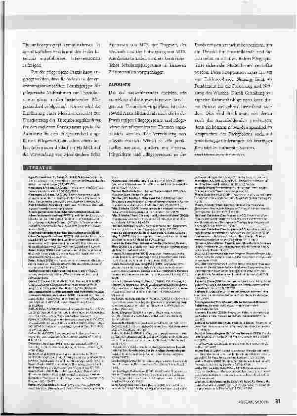 Vorschauseite 6: Problem aus der Praxis - Thromboseprophyiaxe mit Medizinischen Thromboseprophylaxestrümpfen -eine Literaturrecherche zur Pflegeintervention