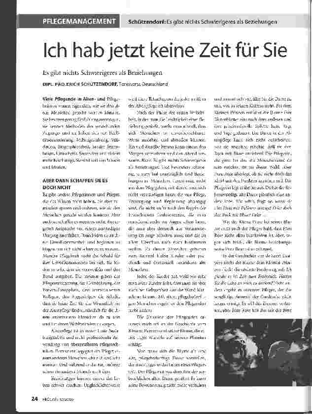 Vorschauseite 1: Ich hab jetzt keine Zeit für Sie