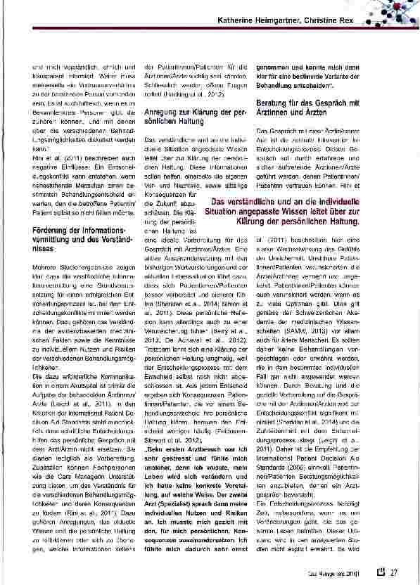 Vorschauseite 4: Entscheidungskonflikte im Akutspital -ein Fall für das Care Management