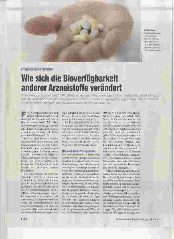 Vorschauseite 1: Wie sich die Bioverfügbarkeit anderer Arzneistoffe verändert