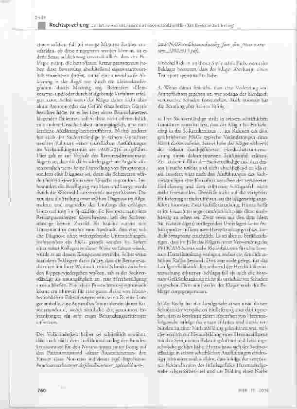 Vorschauseite 5: Zur Haftung eines Rettungssanitäters wegen Behandlungsfehlern (hier: Kompetenzüberschreitung)