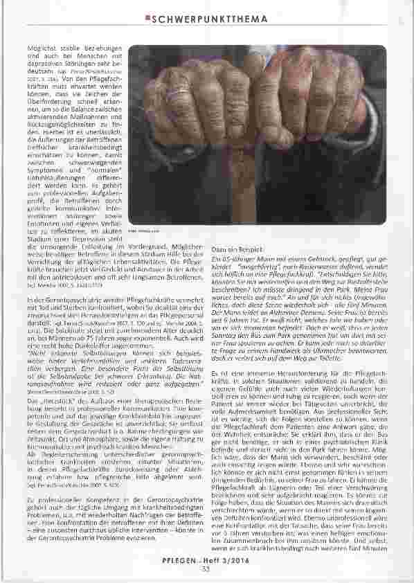 Vorschauseite 3: KEIN TAG WIE JEDER ANDERE Alltag in der Gerontopsychiatrie