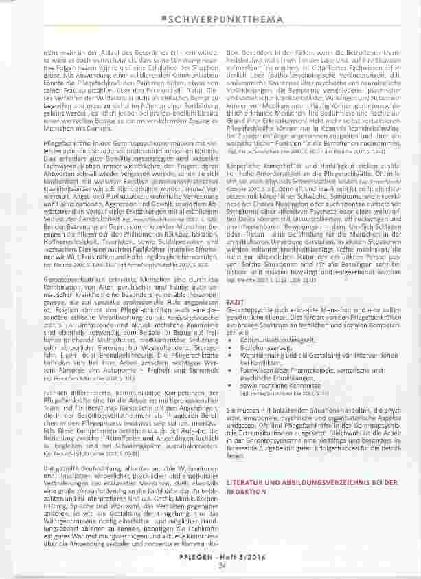 Vorschauseite 4: KEIN TAG WIE JEDER ANDERE Alltag in der Gerontopsychiatrie