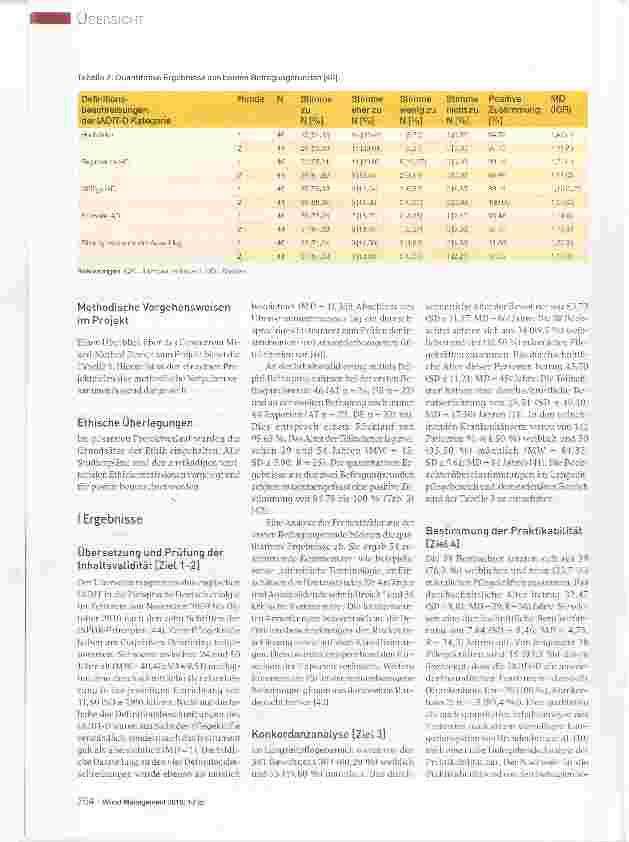 Vorschauseite 3: Multimethodisches Analyseverfahren zur Entwicklung des deutschsprachigen Inkontinenzassoziierten Dermatitis Intervention Tool (lADIT-D): Eine Projektbeschreibung