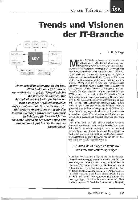 Vorschauseite 1: Trends und Visionen der IT-Branche
