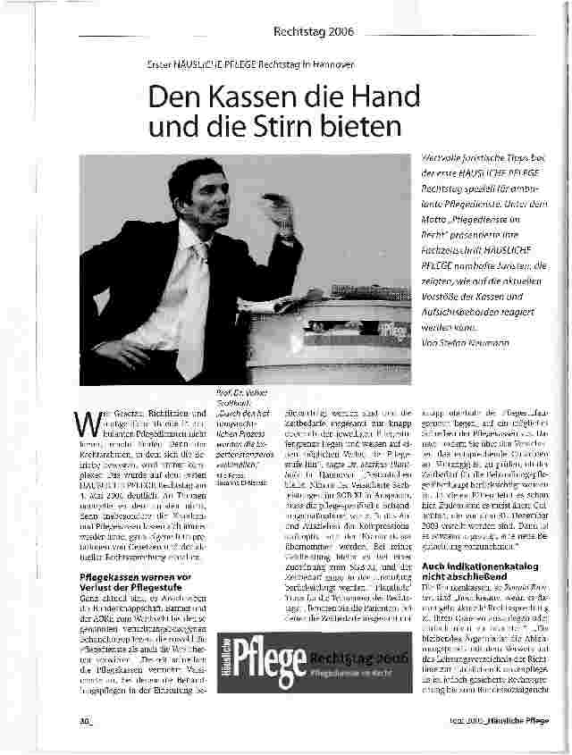 Vorschauseite 1: Den Kassen die Hand und die Stirn bieten