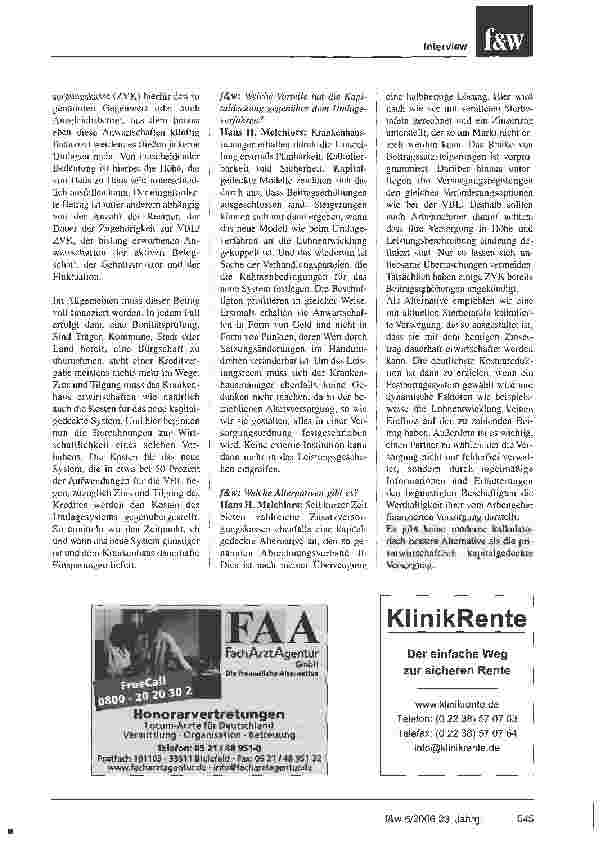 Vorschauseite 2: Zukunftsmodell der betrieblichen AltersversorgungZur kapitalgedeckten Versorgung gibt es keine Alternative