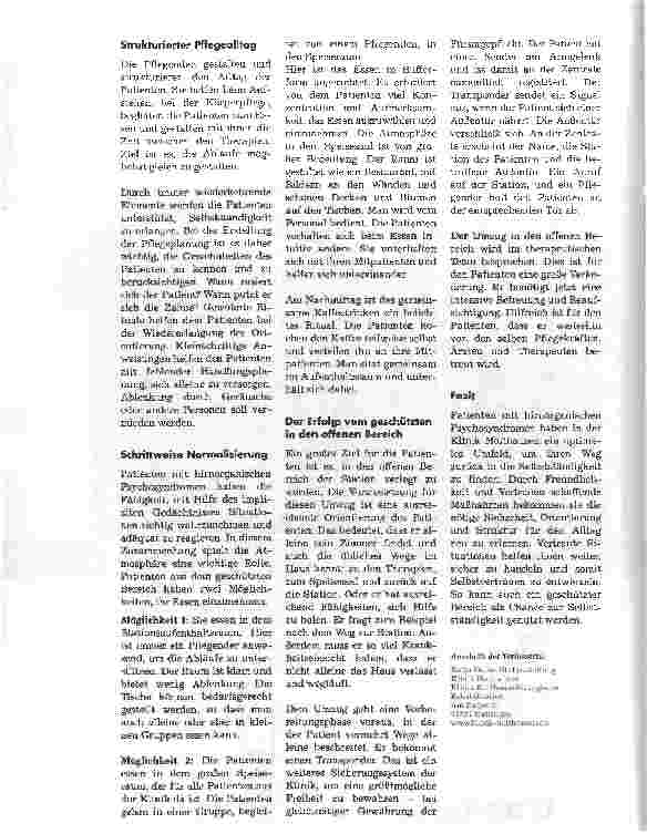 Vorschauseite 4: Eingesperrt und trotzdem freiBetreuung von Patienten mit hirnorganischen Psychosyndromen in der Klinik Holthausen