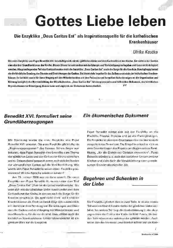 Vorschauseite 1: Gottes Liebe leben