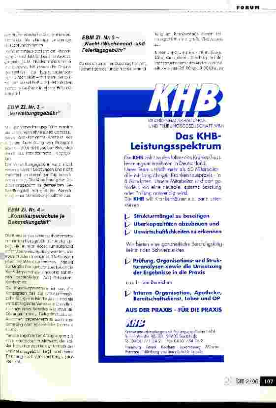 Vorschauseite 2: Neuer EBM: Zum Teil bessere Honorare auch für das Krankenhaus Ambulantes Operieren deutlich günstiger