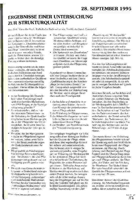Vorschauseite 1: Ergebnisse einer Untersuchung zur Strukturqualität