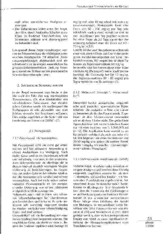 Vorschauseite 2: POSTOPERATIVE SCHMERZTHERAPIE BEI KINDERN