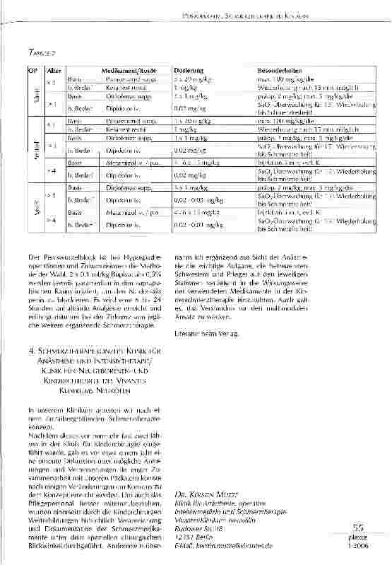 Vorschauseite 4: POSTOPERATIVE SCHMERZTHERAPIE BEI KINDERN