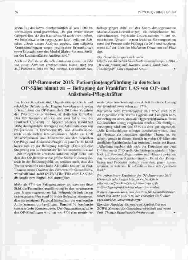 Vorschauseite 3: DAK-Gesundheitsreport 2016