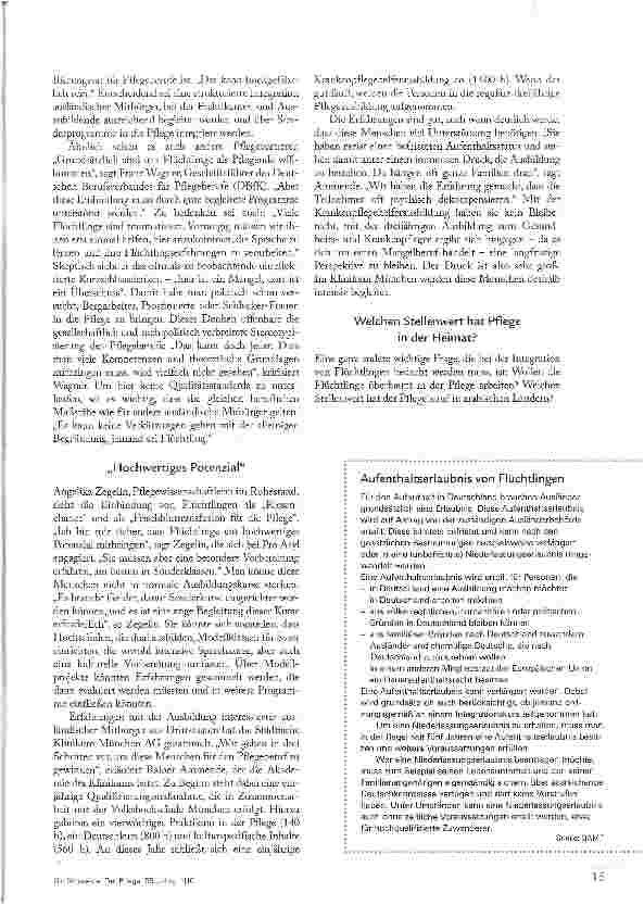 Vorschauseite 4: PERSPEKTIVE PFLEGE?