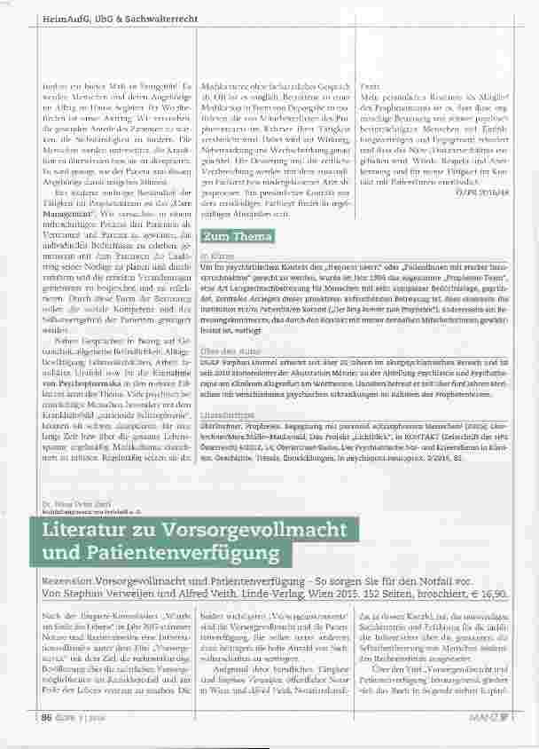 Vorschauseite 2: Präventive pflegetherapeutisch Beziehungsarbeit im Rahmen des Prophetenteams