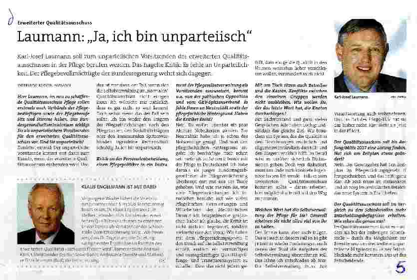 Vorschauseite 1: Laumann: „Ja, ich bin unparteiisch