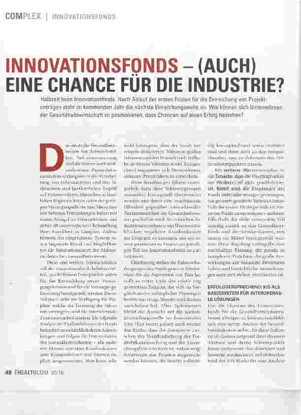 Vorschauseite 1: INNOVATIONSFONDS (AUCH) EINE CHANCE FÜR DIE INDUSTRIE?