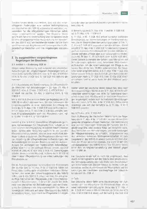 Vorschauseite 2: Stellungnahme des Deutschen Vereins zum Gesetzentwurf der Bundesregierung eines Dritten Gesetzes zur Stärkung der pflegerischen Versorgung und zur Änderung weiterer Vorschriften (…