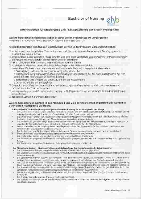 Vorschauseite 2: Praxisaufträge zur Vernetzung des Lernens in Hochschuie und Praxiseinrichtung
