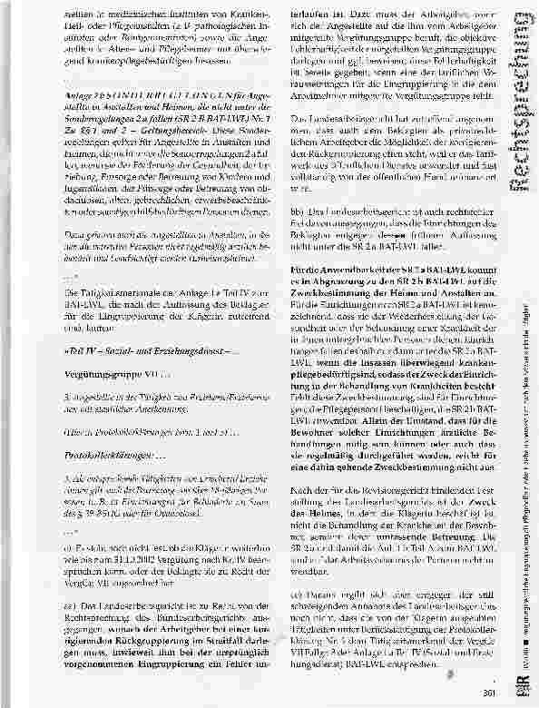 Vorschauseite 4: Vergütungsrechtliche Eingruppierung als Pflegehelferin oder Erzieher/in bemisst sich nach dem Schwerpunkt der Tätigkeit