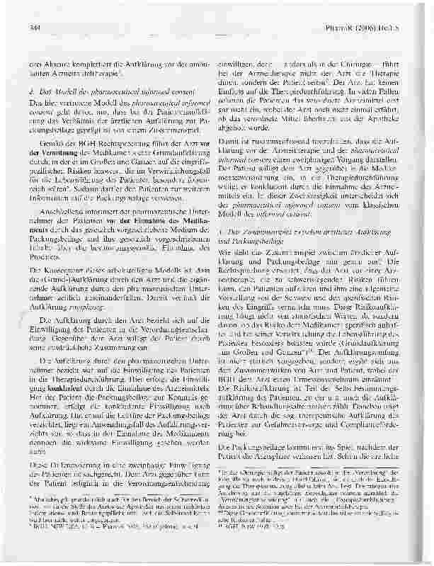 Vorschauseite 2: Der pharmaceutical informed consentDas Modell zur Aufklärung und Information des Patientenvor der Arzneitherapie