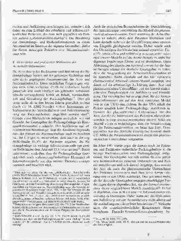 Vorschauseite 5: Der pharmaceutical informed consentDas Modell zur Aufklärung und Information des Patientenvor der Arzneitherapie