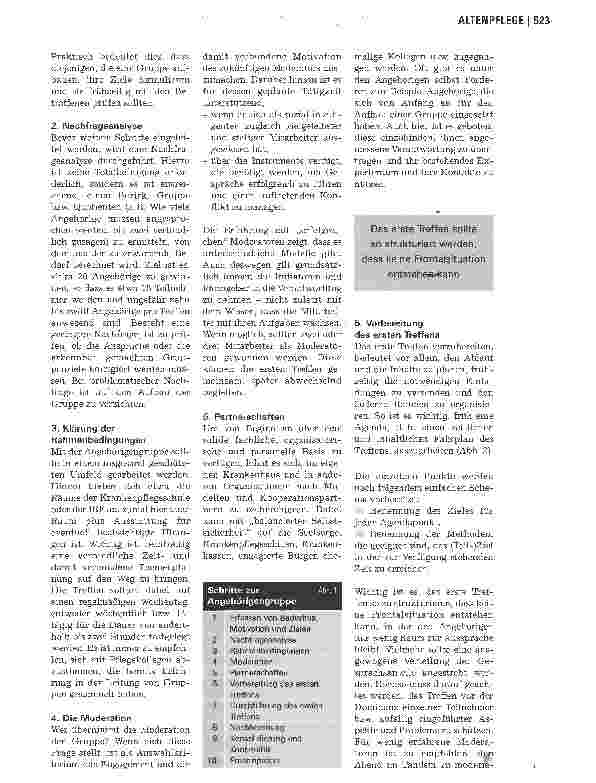 Vorschauseite 2: BetroffenenintegrationAufbau einer Angehörigengruppe