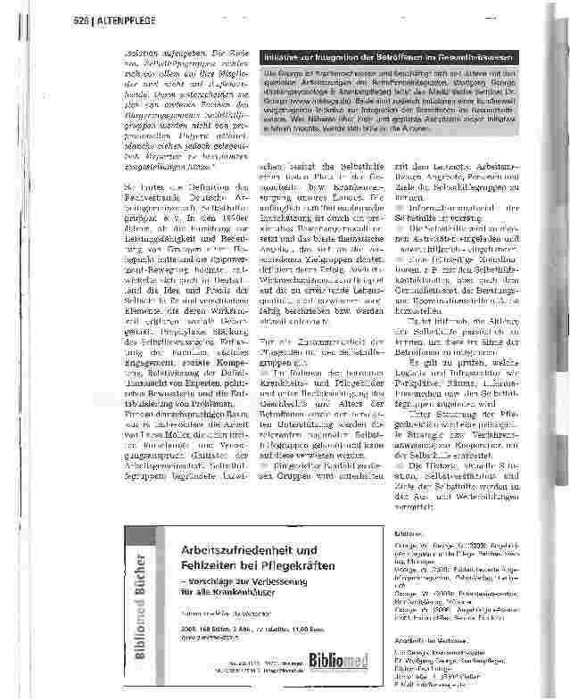 Vorschauseite 5: BetroffenenintegrationAufbau einer Angehörigengruppe