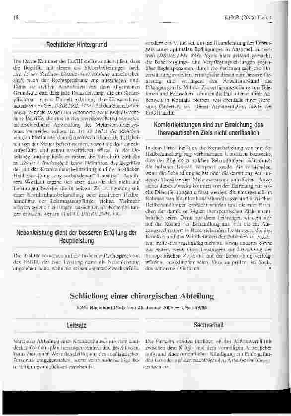 Vorschauseite 2: Komfortleistungen für Krankenhauspatienten sind nichtmehrwertsteuerbefreit