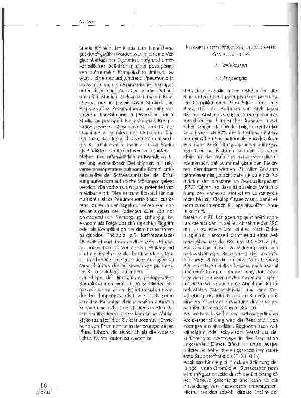 Vorschauseite 2: PERIOPERATIVE PULMONALE RISIKOREDUKTION