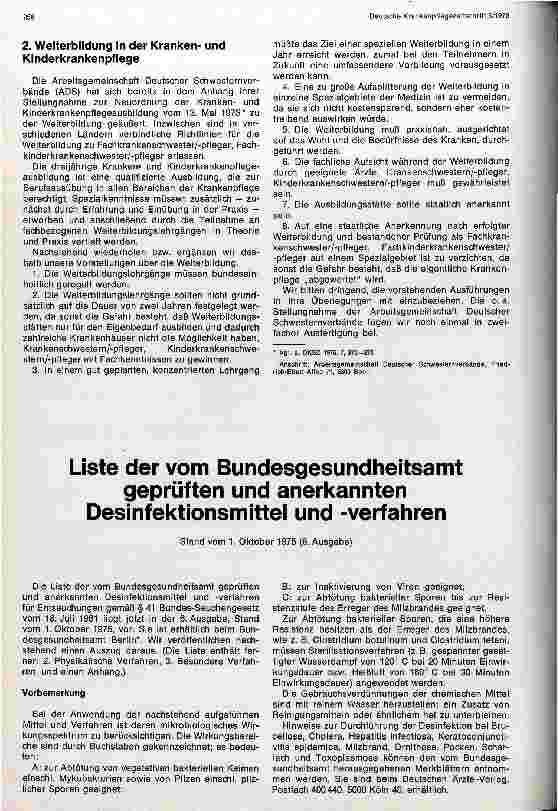 Vorschauseite 2: Die Arbeitsgemeinschaft Deutscher Schwesternverbände teilt mit: