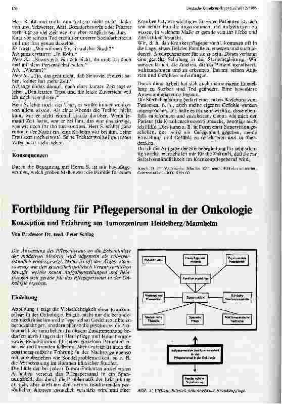 Vorschauseite 4: Eine Station für palliative Therapie Bericht über den stationären Aufenthalt eines Patienten
